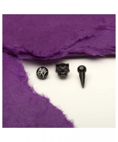 Marvel Black Panther Wakanda Forever Stud Earring 3-Pack $10.12 Earrings