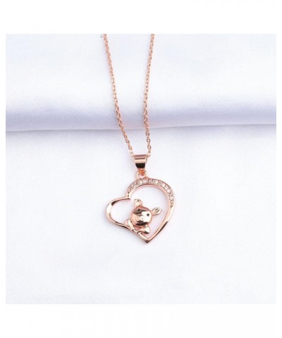 Friend not Food Pig Necklace Pig Heart Pendant Necklace Pig Lover Gift Pig Necklace RG $10.06 Necklaces