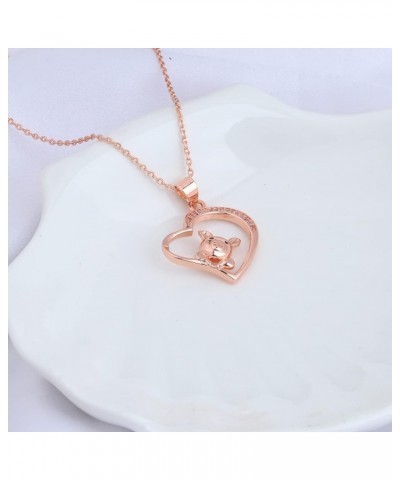 Friend not Food Pig Necklace Pig Heart Pendant Necklace Pig Lover Gift Pig Necklace RG $10.06 Necklaces