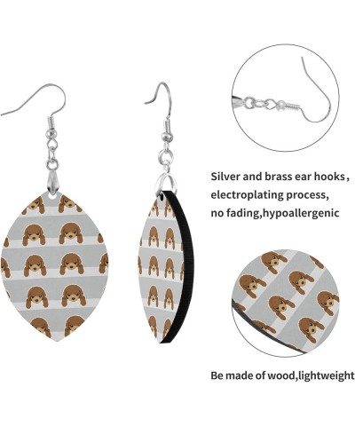 Fashion Copper Plated Silver Earring Wood Drop/Leaf Lightweight Earrings Drop(3.6x1.6in) Multi 19 $7.66 Earrings