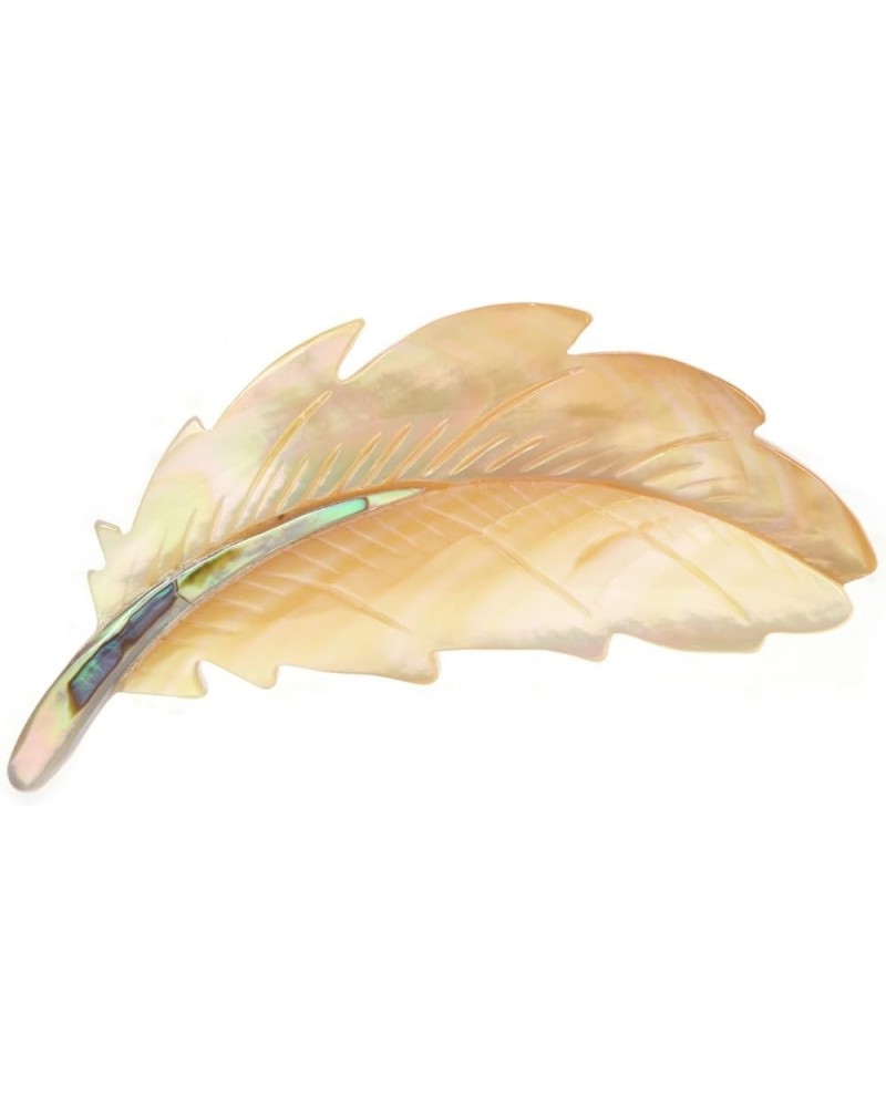 Abalone shells Brooch Pin for Women Girls Fashion Cute Animal Pins Cute Jewelry Unisex Gift Yellow Leaf $10.79 Brooches & Pins