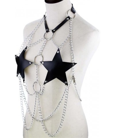 Star Chain Harness Body Chain Bra Goth Punk Rock Emo Metal Women Body Jewelry Summer Accessories Festival Fashion Rave Outfit...