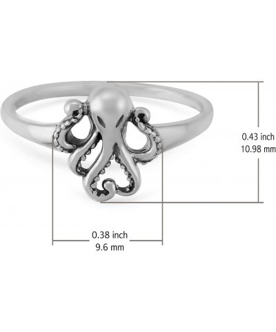 Jewelry Sterling Silver Octopus Ring $12.96 Rings