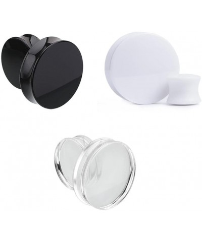 Pair 4G (5MM) BLACK ACRYLIC PLUGS Double Flare Gauges Solid Saddle Thin Ear Flesh Tunnels (2pcs) $5.39 Body Jewelry