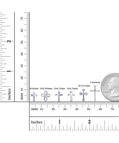 Sterling Silver Yellow Cross Stud Earrings Cross3 Sterling Silver $8.99 Earrings