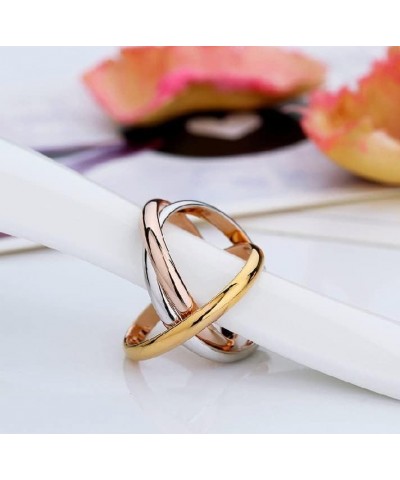 Handmade Gold Rings for Women 18K Gold Rings Adjustable Open Ring Band Statement Jewelry Size 7-9 mixed color $8.84 Rings