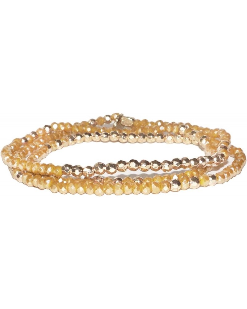 Mini Crystal Stretch Wrap Bracelet Saffron $14.79 Bracelets