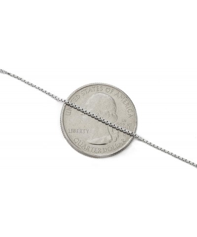 925 Sterling Silver 1MM Box Chain - Nickel Free Italian Necklace for Women Rhodium Plated - Lobster Claw 16-36 inch 36.0 Inch...