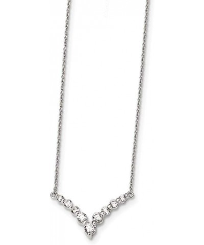 1.14mm 925 Sterling Silver CZ Cubic Zirconia Simulated Diamond Necklace 18 Inch Jewelry Gifts for Women $29.60 Necklaces