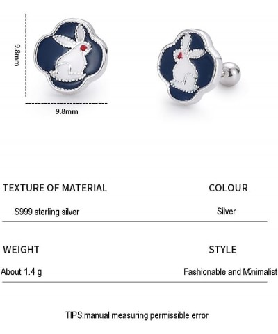 Sterling Silver Rabbit Bunny Statement Stud Earrings/Screw Back $7.50 Earrings