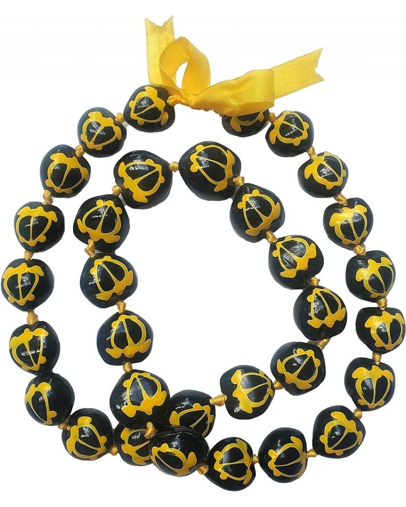 32" Hawaii Wedding Kukui Nut Lei Graduation Luau Hula Necklace Hawaiian Turtles Yellow-1 $9.35 Necklaces