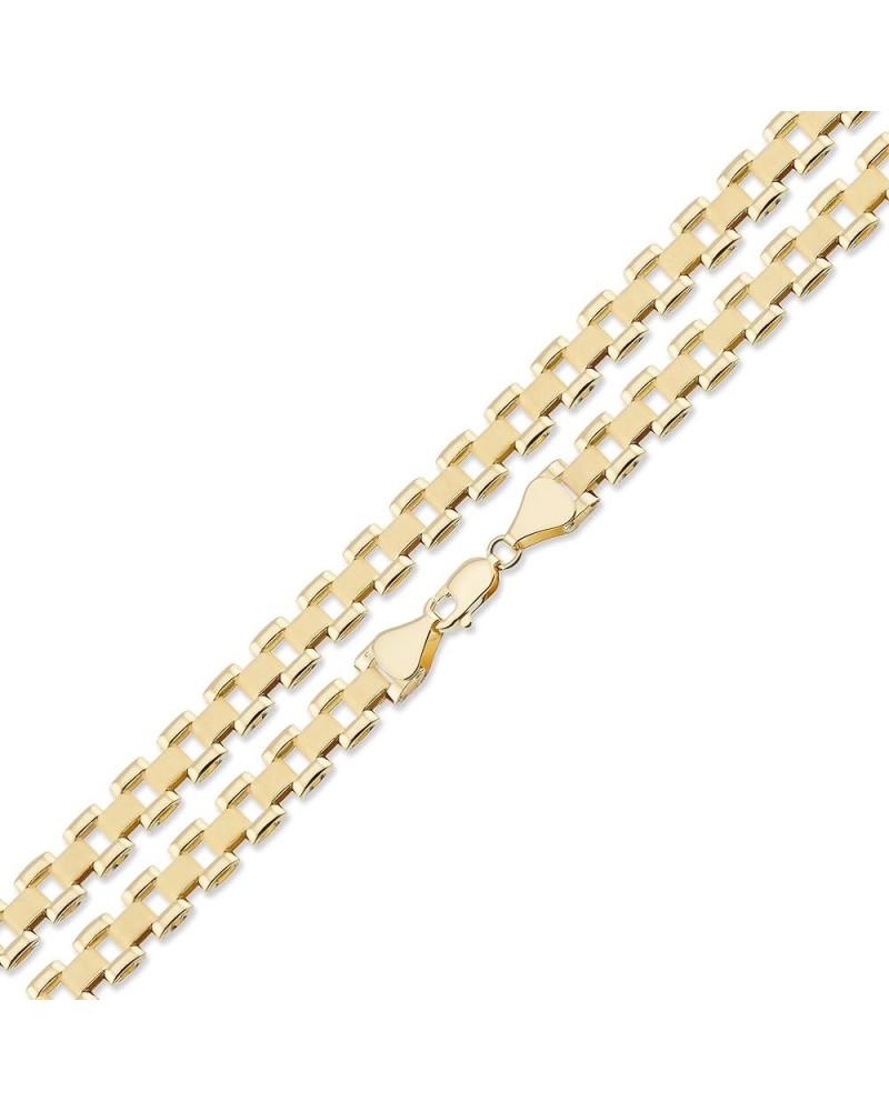 10K Real Gold 6 MM, 8 MM, 10 MM, 12 MM, Presidential Watch Band Style Link Chain Necklace 6 MM 18 inches $446.99 Necklaces