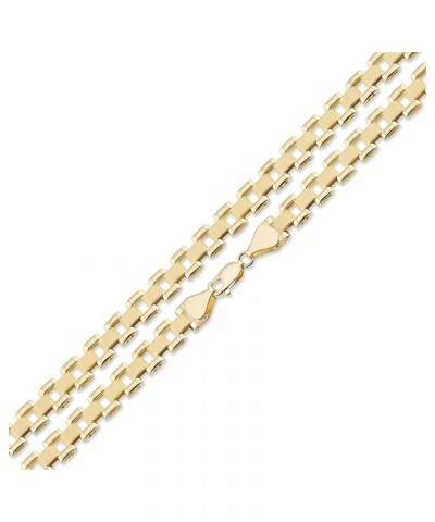 10K Real Gold 6 MM, 8 MM, 10 MM, 12 MM, Presidential Watch Band Style Link Chain Necklace 6 MM 18 inches $446.99 Necklaces