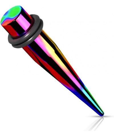 1 Gauge 1g 7mm Gold Black Rainbow Steel Ear Stretching Kit 2 Steel Tapers & 2 Tunnels gauges gold $9.87 Body Jewelry