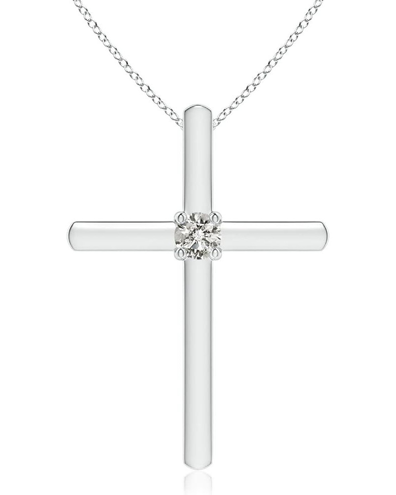 Natural Diamond Cross Pendant Necklace for Women, Girls in 14K Solid Gold/Platinum | April Birthstone | Jewelry Gift for Her ...