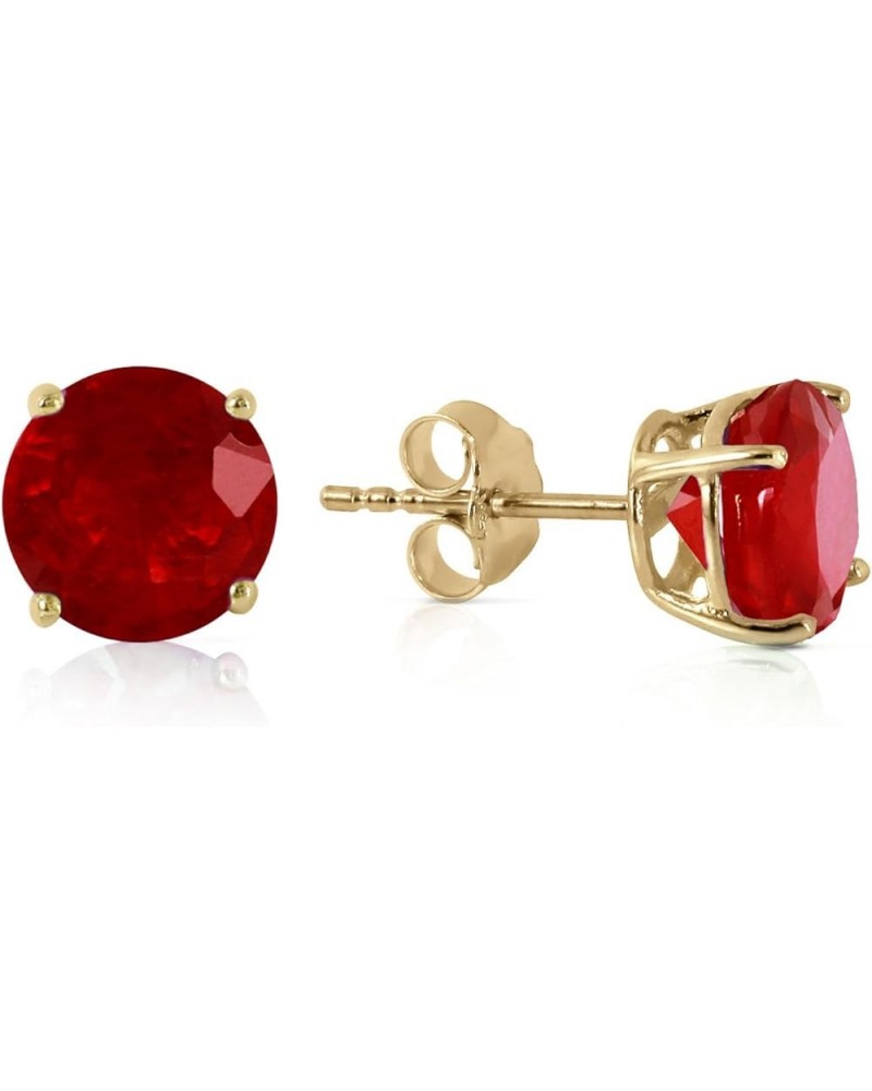 14k Solid White, Rose, Yellow Gold Ruby Stud Earrings 3.5 ct s (CTW) Ruby- 3487 Yellow Gold $155.15 Earrings