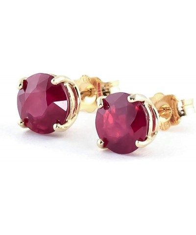 14k Solid White, Rose, Yellow Gold Ruby Stud Earrings 3.5 ct s (CTW) Ruby- 3487 Yellow Gold $155.15 Earrings