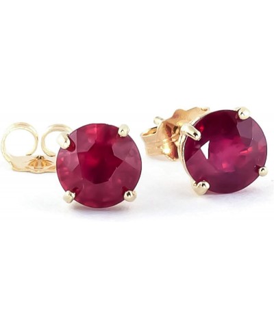 14k Solid White, Rose, Yellow Gold Ruby Stud Earrings 3.5 ct s (CTW) Ruby- 3487 Yellow Gold $155.15 Earrings