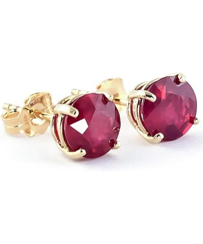 14k Solid White, Rose, Yellow Gold Ruby Stud Earrings 3.5 ct s (CTW) Ruby- 3487 Yellow Gold $155.15 Earrings