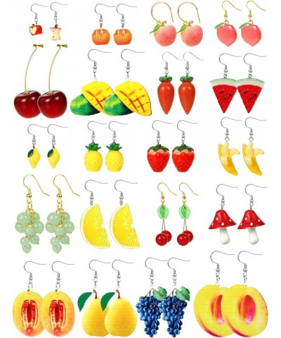 20 Pairs Cute Weird Earrings Funny Dangle Drop Earrings for Women Girls Teen Girls Include Gummy Candy Bear Milk Goldfish Car...