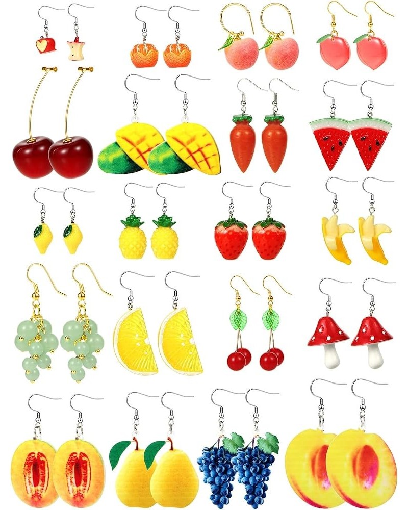 20 Pairs Cute Weird Earrings Funny Dangle Drop Earrings for Women Girls Teen Girls Include Gummy Candy Bear Milk Goldfish Car...