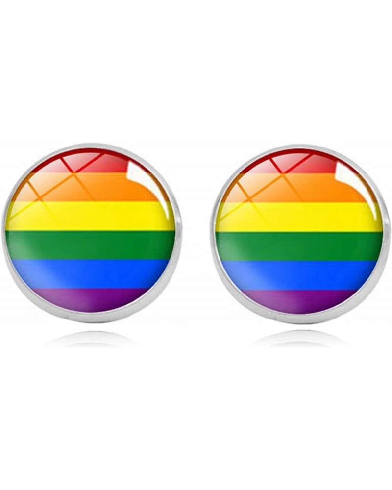 Rainbow Earrings,Pride Stuff for Gay Lesbian Bisexual Transgender,LGBT Lightweights Colorful Stud Earrings for Women Girls,LG...