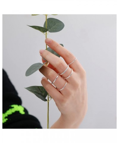 5 PCS 14K Gold Plated Stacking Rings for Women Thin Gold Stackable Band Ring No Tarnish Simple Knuckle Rings Filled Rose Gold...