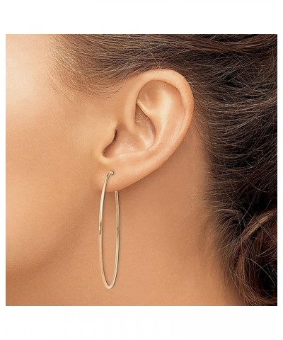 14K Rose Gold 1.2mm Endless Hoop Earrings 14K Rose Gold - 54mm - 2.13 inch $85.03 Earrings