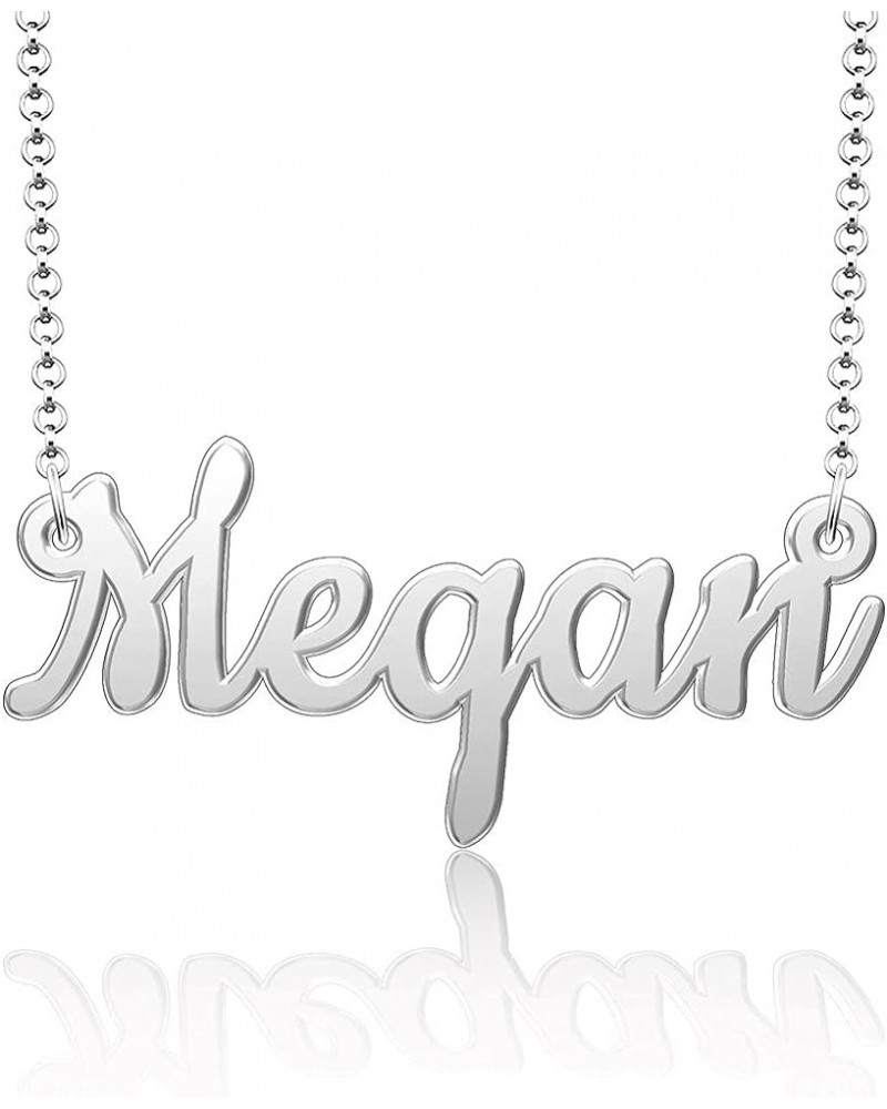 English Name Begins with M Letter Necklace Personalized Sterling Silver Custom Nameplate Necklace Gift for Wife Girlfriend lo...