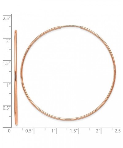 14K Rose Gold 1.2mm Endless Hoop Earrings 14K Rose Gold - 54mm - 2.13 inch $85.03 Earrings