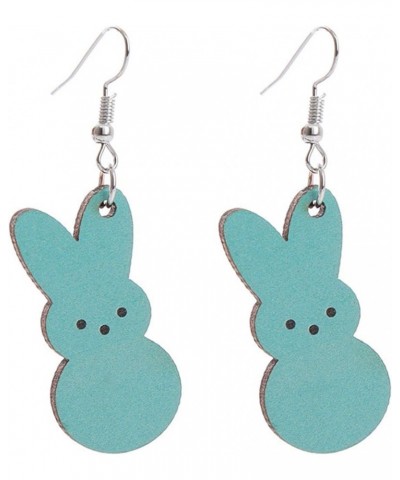 Colorful Easter Rabbit Wooden Dangle Earrings for Women Girls Jewelry K $6.15 Earrings