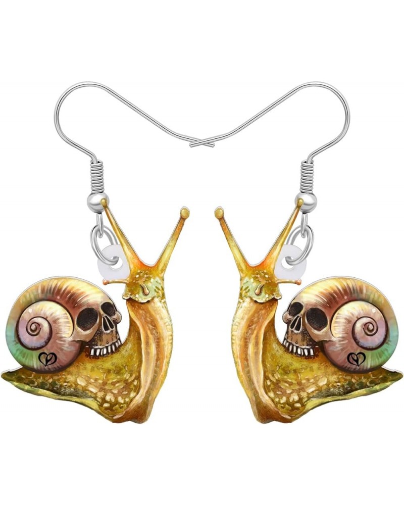 Acrylic Novelty Snail Earrings Lovely Dangle Drop Jewelry Gifts for Women Teens Girls Halloween $7.53 Earrings