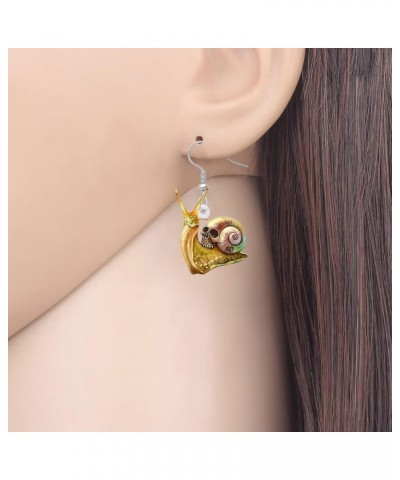 Acrylic Novelty Snail Earrings Lovely Dangle Drop Jewelry Gifts for Women Teens Girls Halloween $7.53 Earrings