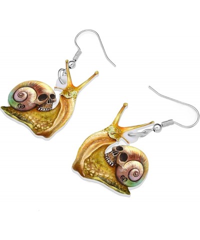 Acrylic Novelty Snail Earrings Lovely Dangle Drop Jewelry Gifts for Women Teens Girls Halloween $7.53 Earrings