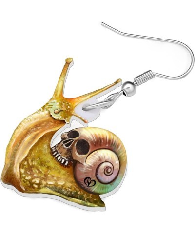 Acrylic Novelty Snail Earrings Lovely Dangle Drop Jewelry Gifts for Women Teens Girls Halloween $7.53 Earrings