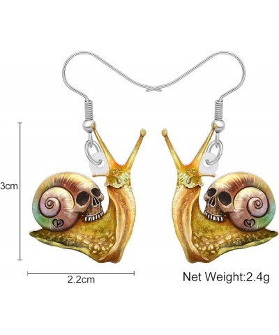 Acrylic Novelty Snail Earrings Lovely Dangle Drop Jewelry Gifts for Women Teens Girls Halloween $7.53 Earrings