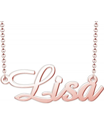 Name Necklace Personalized Gifts Customized Name Necklace Lisa Rose Gold $15.65 Necklaces