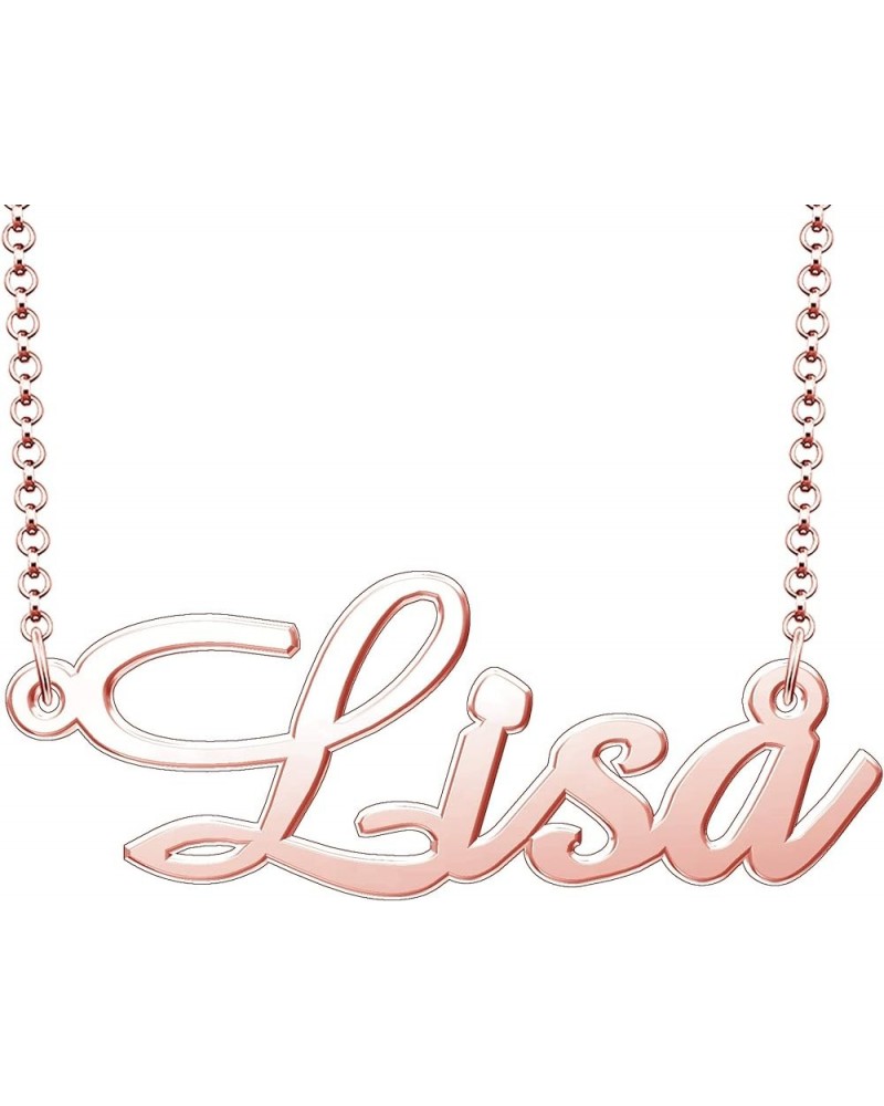 Name Necklace Personalized Gifts Customized Name Necklace Lisa Rose Gold $15.65 Necklaces