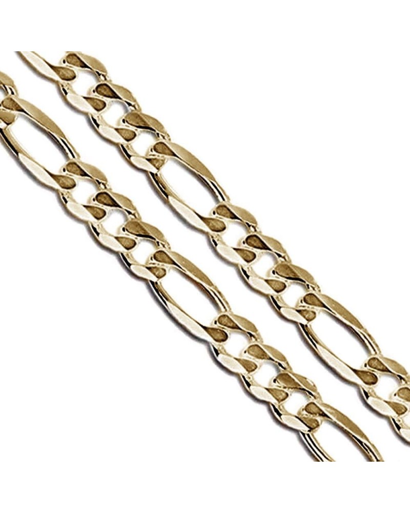 Stainless Steel Figaro Chain 4mm 5mm 5.9mm 6.9mm 9mm New Solid Link Necklace 6.6mm (Gold-Tone) Length 30 Inches $7.53 Necklaces