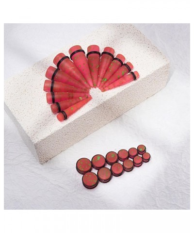 24pcs Big Gauge Taper Kit Ear Stretching 00G-20mm Large Acrylic Tunnel Plug Set Spots, Red $11.76 Body Jewelry