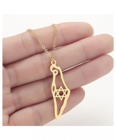 Israel Necklace For Women Men，Israel Map Necklace Pendant Jewelry，Israeli Flag Necklaces ，I Stand With Israel no.7 $9.46 Neck...