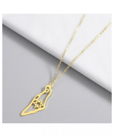 Israel Necklace For Women Men，Israel Map Necklace Pendant Jewelry，Israeli Flag Necklaces ，I Stand With Israel no.7 $9.46 Neck...