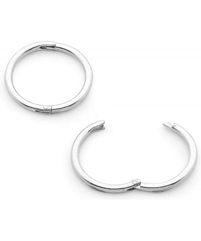 Sterling Silver Hinged Unisex Sleeper Earrings Nose Hoop Segment Ring Hand Made In Australia Nickel Free Hypoallergenic 8mm -...