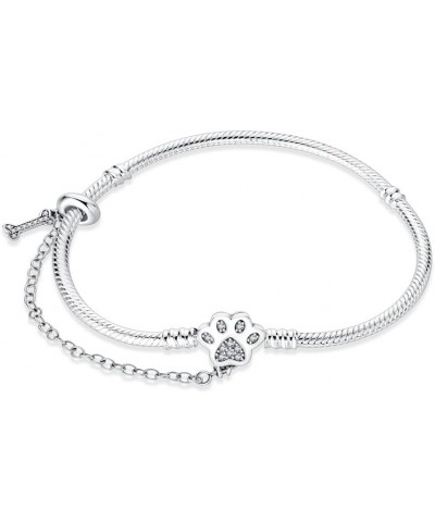 925 Sterling Silver Snake Chain Bracelet for Pandora European Bracelets Charms Bead PAB003 7.9in/20cm $13.10 Others