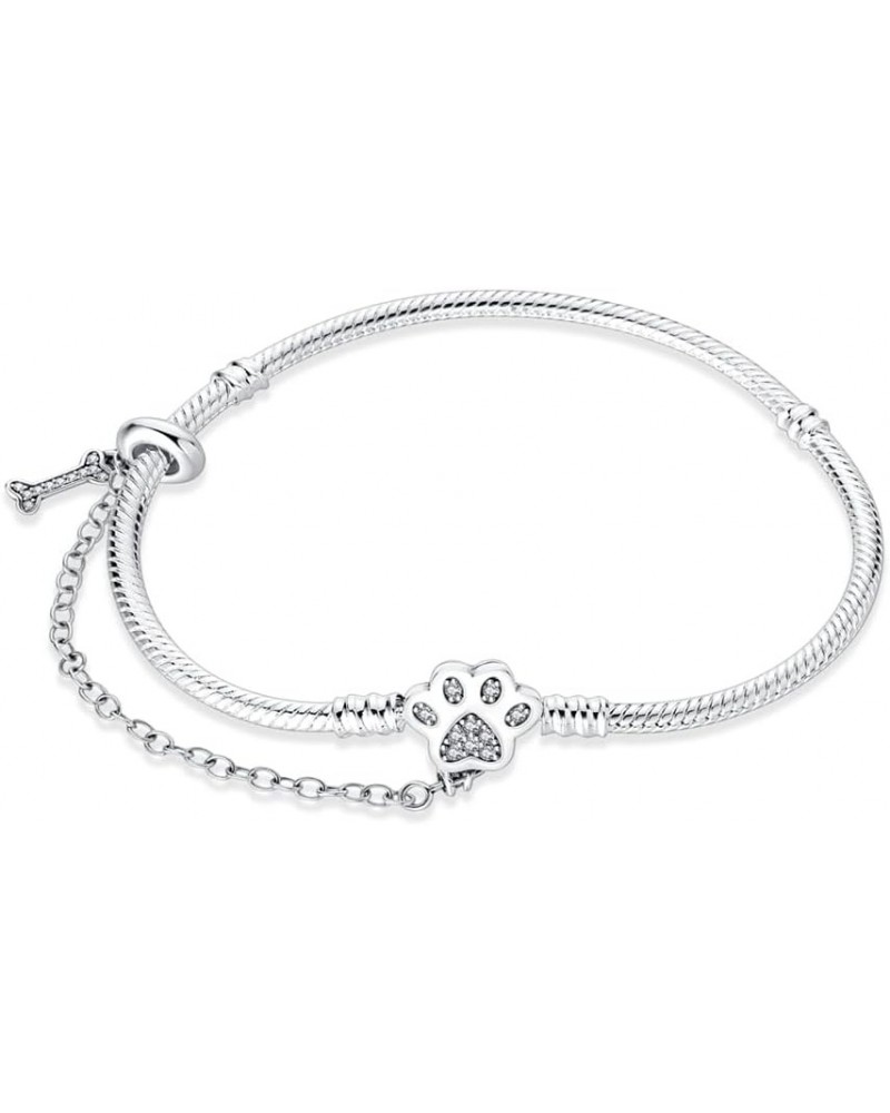 925 Sterling Silver Snake Chain Bracelet for Pandora European Bracelets Charms Bead PAB003 7.9in/20cm $13.10 Others