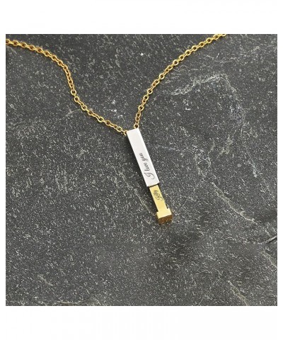 Personalized Necklace Hidden Message Necklace Custom Bar Necklaces for Women Men Jewelry Gift on Valentine's Day Birthday Chr...