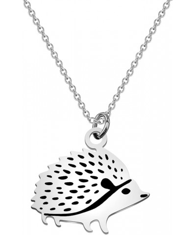 Hedgehog Pendant Necklace Hedgehog Lover Gifts Animal Lover Gift For Women Hedgehog necklace $8.15 Necklaces