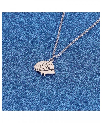 Hedgehog Pendant Necklace Hedgehog Lover Gifts Animal Lover Gift For Women Hedgehog necklace $8.15 Necklaces