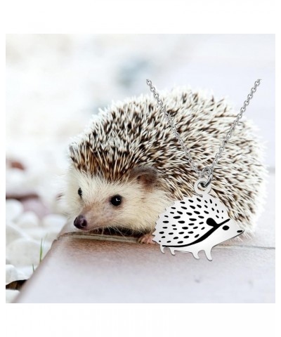 Hedgehog Pendant Necklace Hedgehog Lover Gifts Animal Lover Gift For Women Hedgehog necklace $8.15 Necklaces