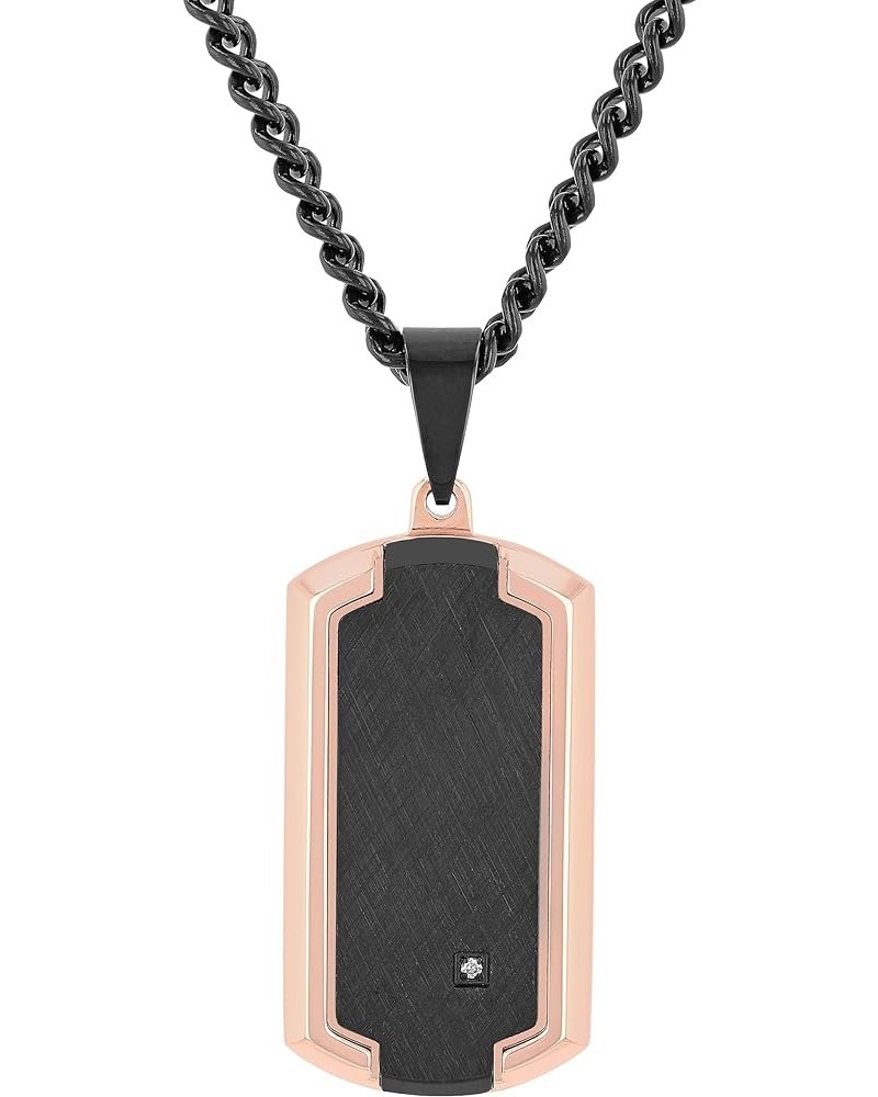 Men's Dog Tag Pendants Stainless Steel Diamond Accents Choice of colors and designs Elegant Accent $26.46 Necklaces